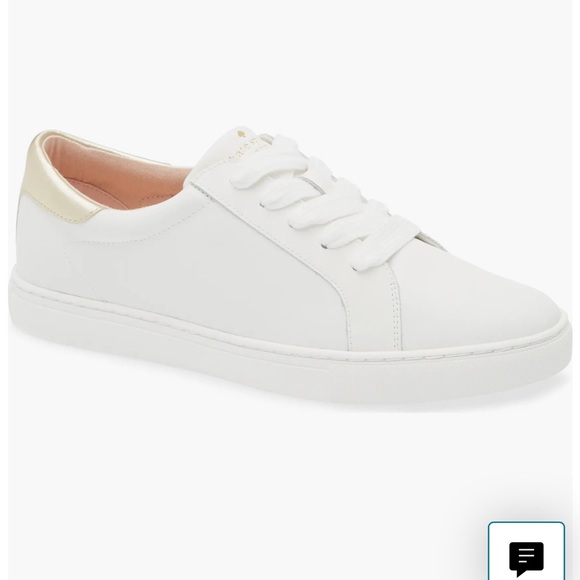 Kate Spade White and Gold Sneakers - Picture 1 of 7
